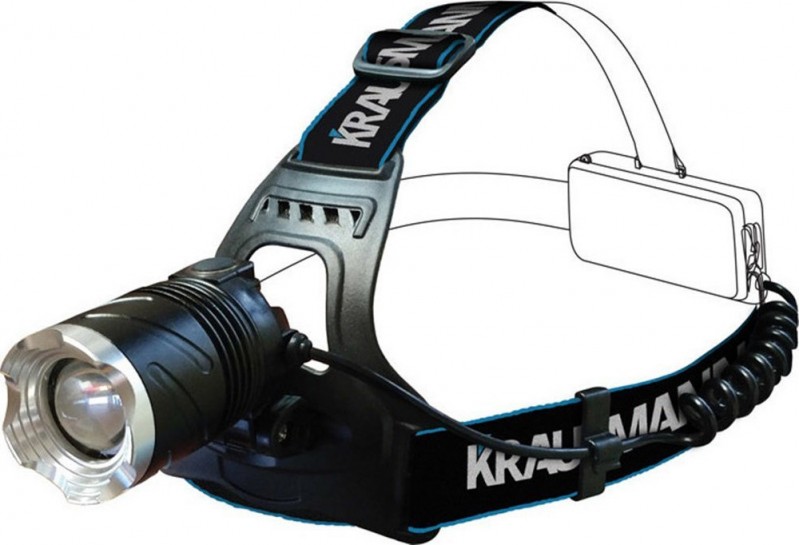 Krausmann LT40140 LED Επαναφορτιζόμενος φακός κεφαλής 300 Lumens